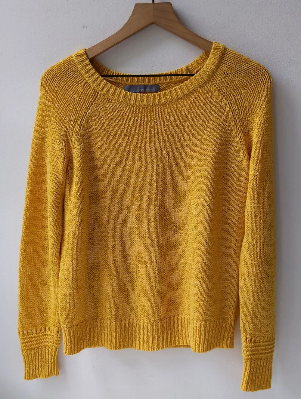 360 Sweater Linen Cotton Gold Women's Small